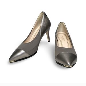 EUC Cole Haan Grand Ambition Stretch Pumps in Silver/Pewter Size 7C!